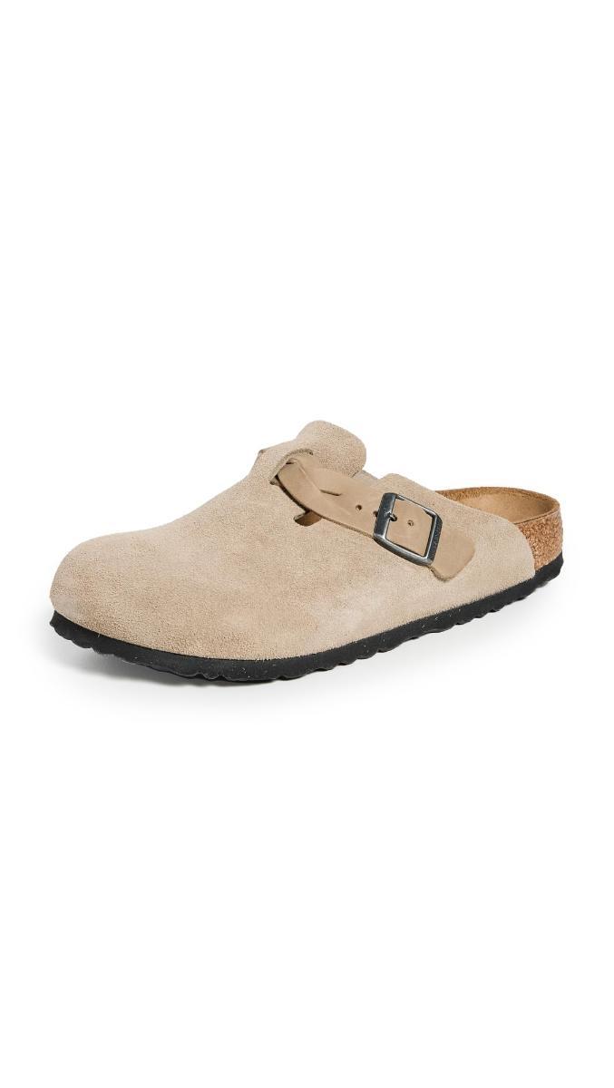 Birkenstock Zoccoli da donna Boston Braid-Beige