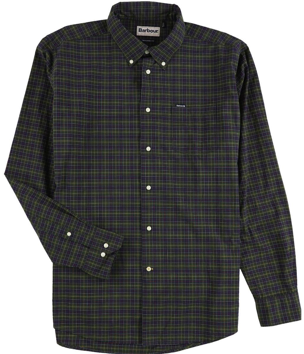 Camicia sartoriale a maniche lunghe con motivo Barbour Lomond (3 colori)-Multicolore
