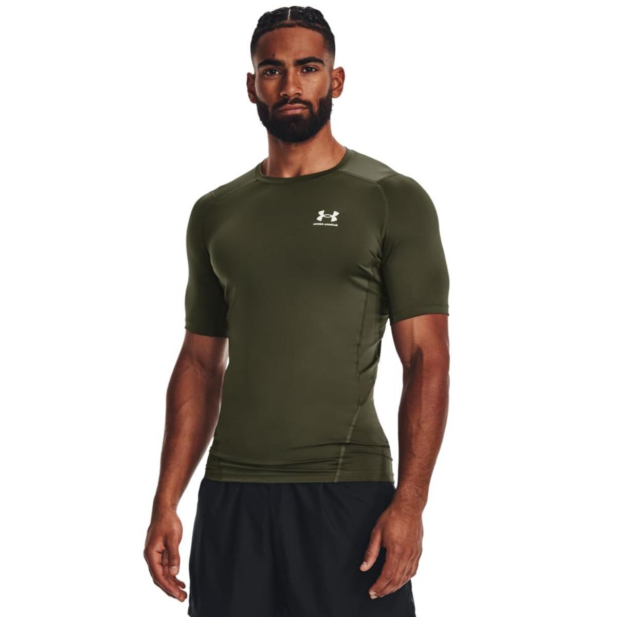 Under Armour UA HG Armour Fitted SS Maglietta Tecnica Uomo-Multicolore