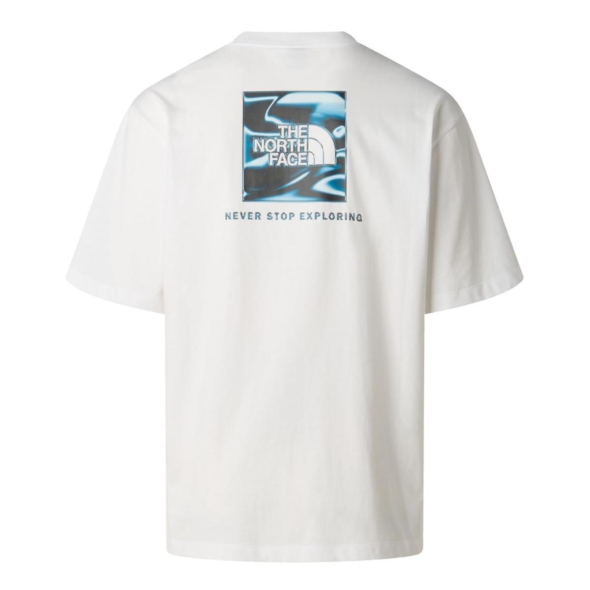 The North Face Liquid Box NSE Oversize Short Sleeve T-Shirt Uomo (Pacco da 1)-Bianco