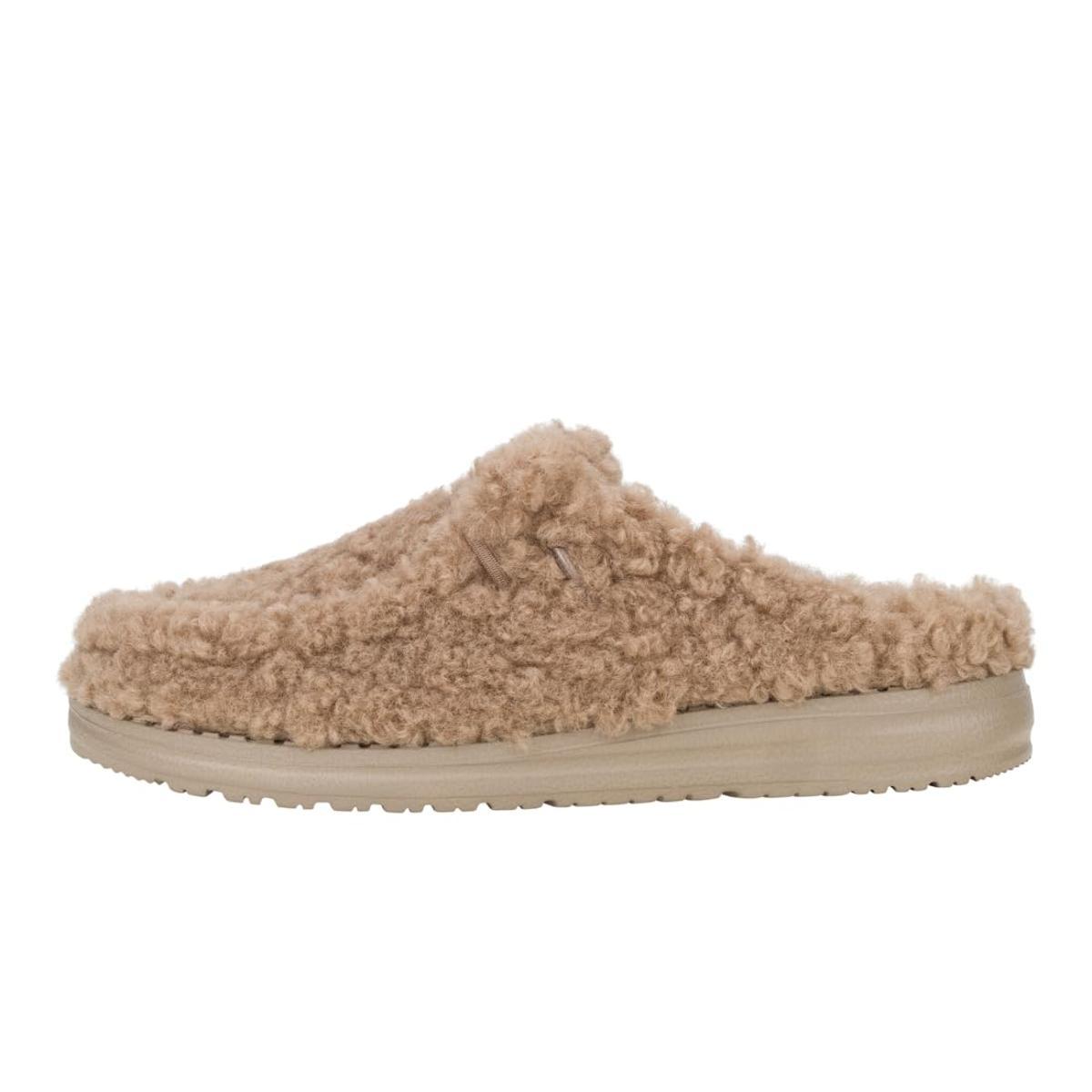 HEYDUDE Pantofole da donna Wendy Cozy | Scarpe slip-on leggere da donna | Calzature comode e casual per tutti i giorni-Beige