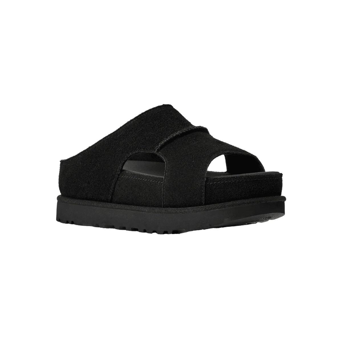 UGG Donna W GOLDENSTAR HI CUTOUT SLIDE Piattaforma-Nero