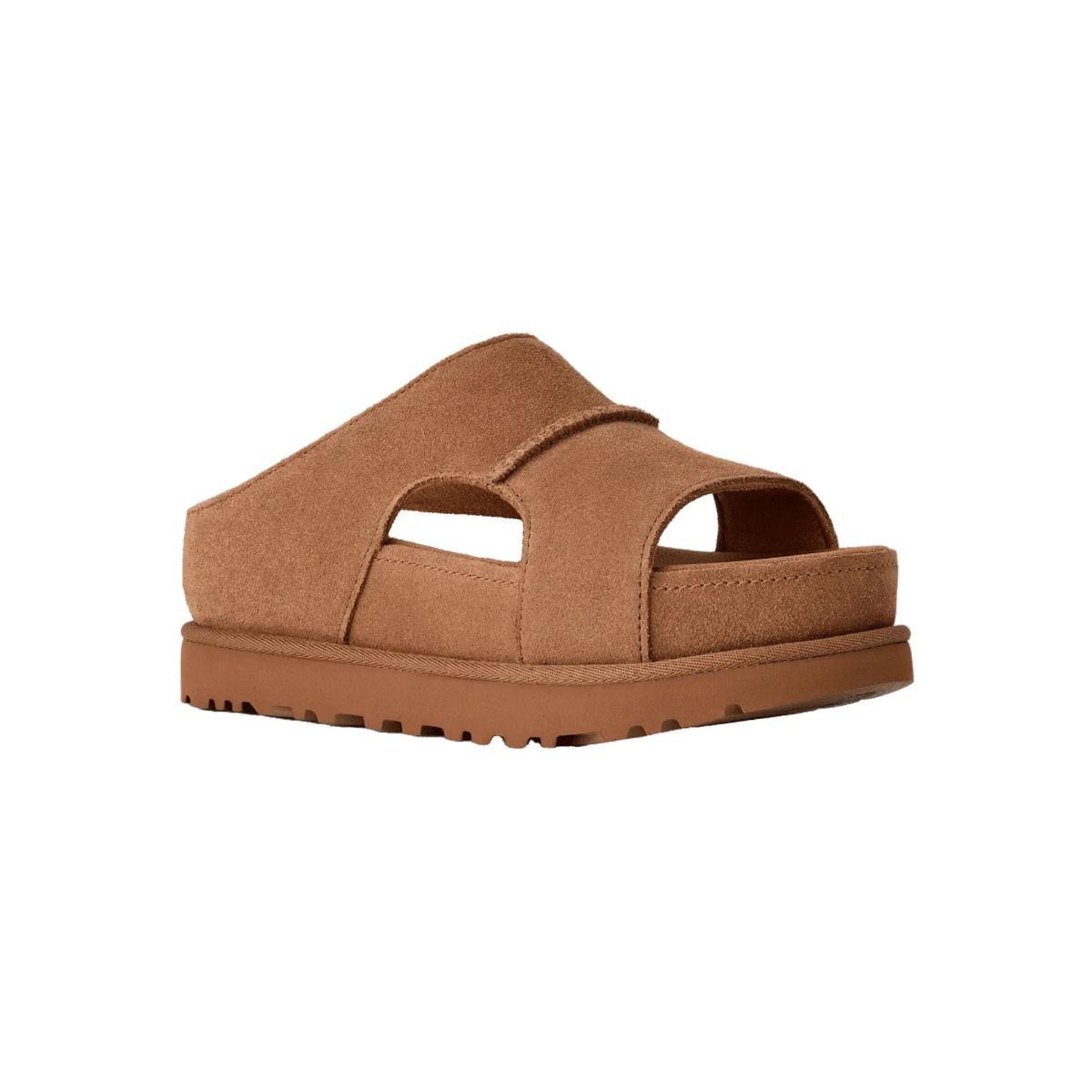 UGG Donna W GOLDENSTAR HI CUTOUT SLIDE Piattaforma-Marrone