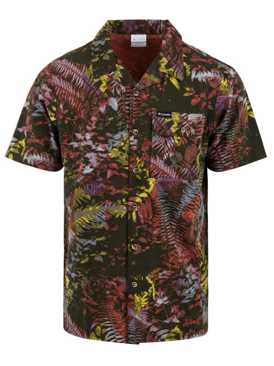Camicia a maniche corte in maglia stampata Tech Trail COLUMBIA Uomo - Multicolore
