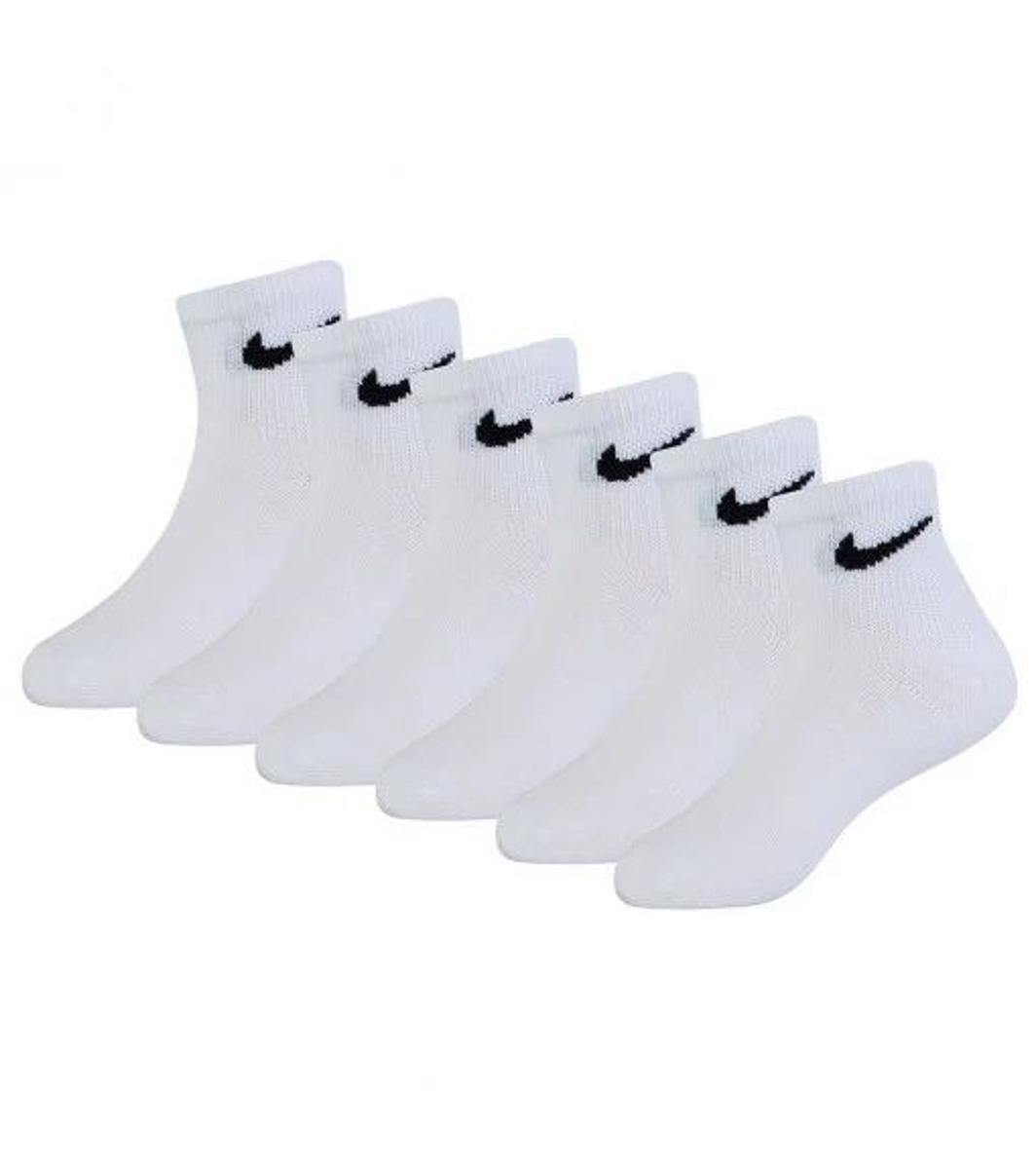 Levi's Nike Pack Da 6 Calzini Bianchi Per Bambini N° 27-35 (27-35, Bianco) T-Shirt Unisex - Bambini e ragazzi-Bianco