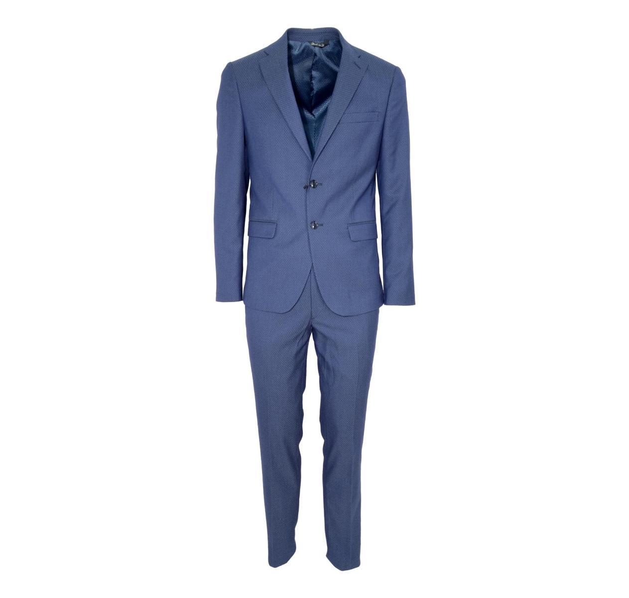 Alessandro Gilles Abito Uomo Extra Slim Made ART. A300 0015 Blu PUNTASPILLO