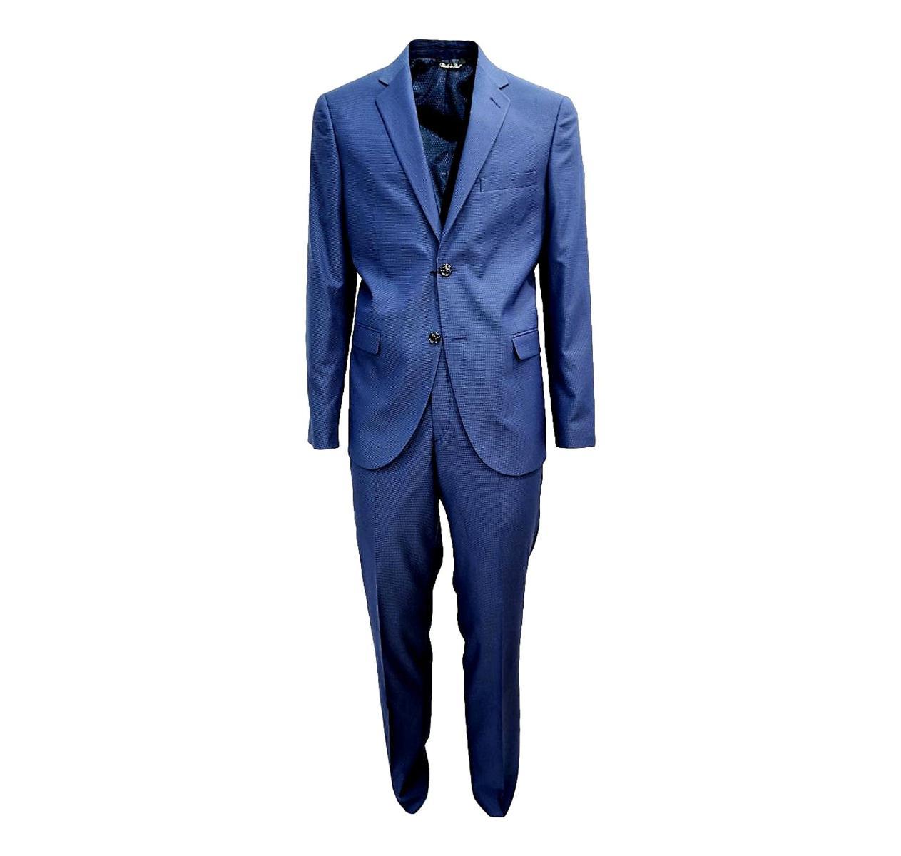 ALESSANDRO GILLES Abito Uomo Art. A222 0014 Colore Blu Quadrettato-Blu