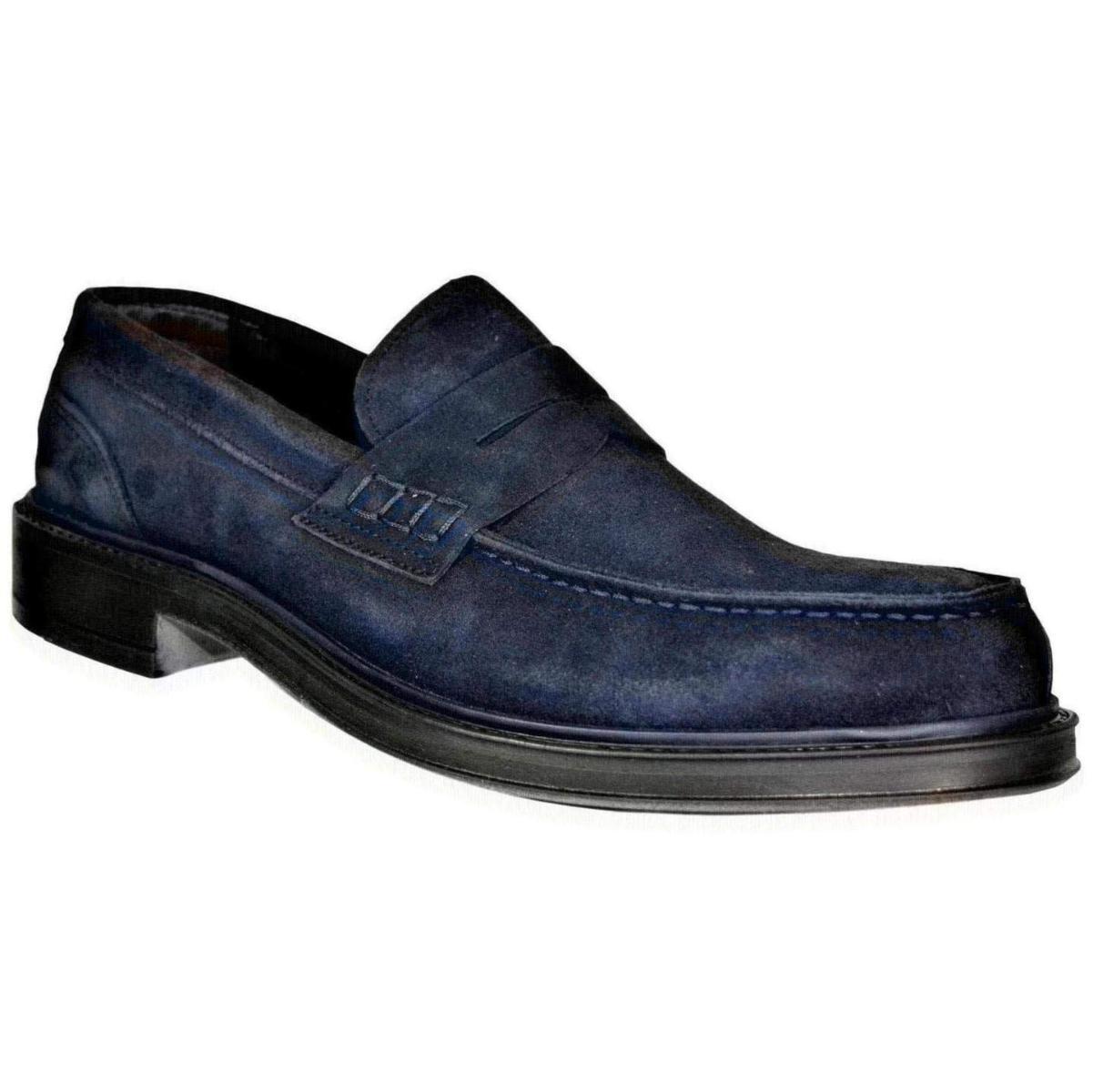 ALESSANDRO GILLES Scarpa Uomo SC11 Mocassini Blu Scamosciato-Blu