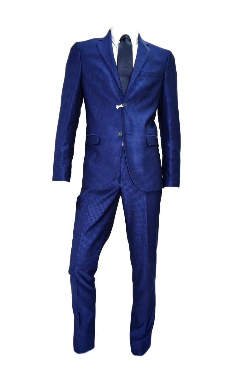 ALESSANDRO GILLES Abito Uomo Slim FitColore Bluett Disegnato T014