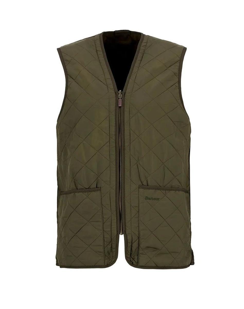 Barbour Gilet Trapuntato Uomo Verde con Zip MLI0002OL91 Verde
