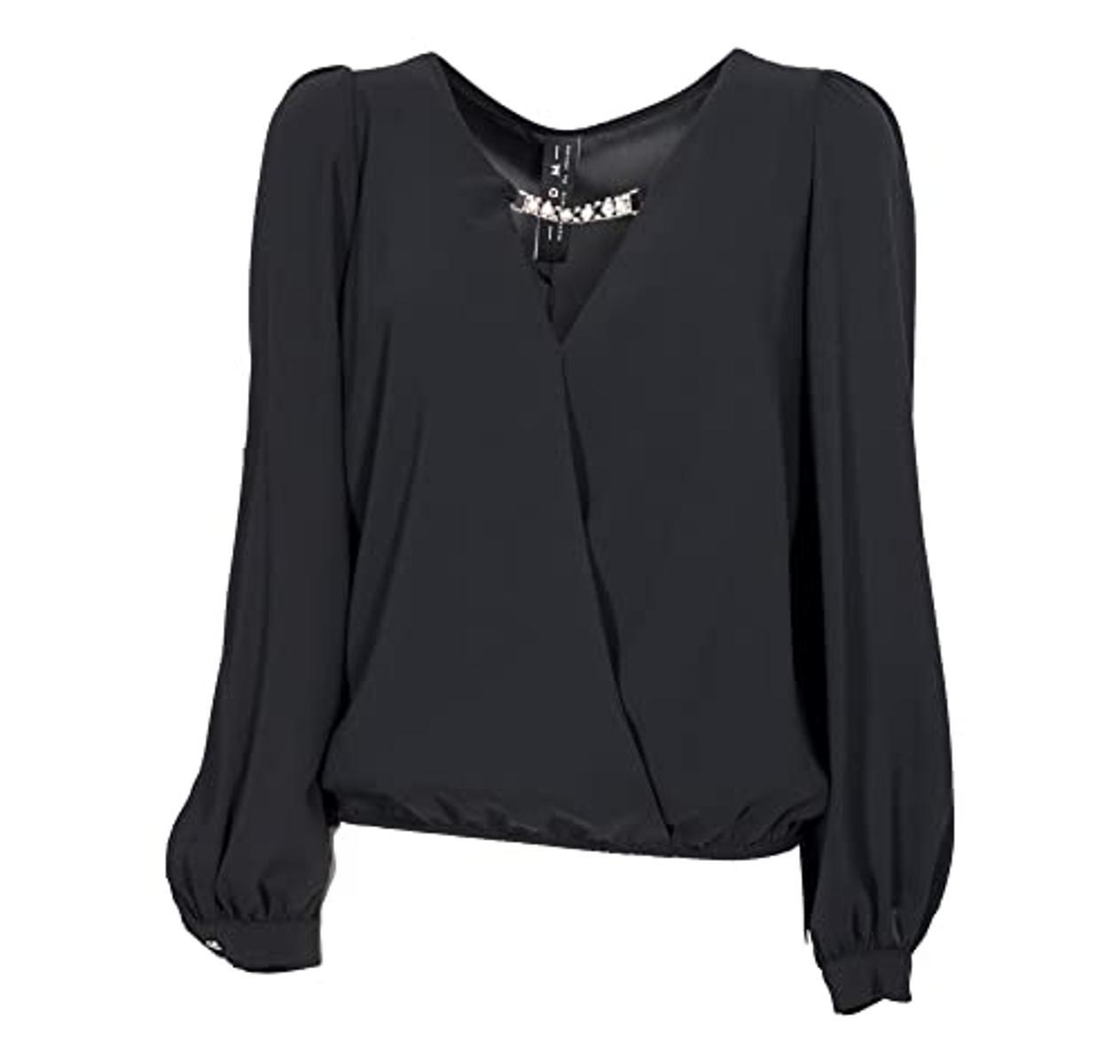 MDM Mademoiselle du Monde Blusa Donna ART 4727 Colore Nero-Nero