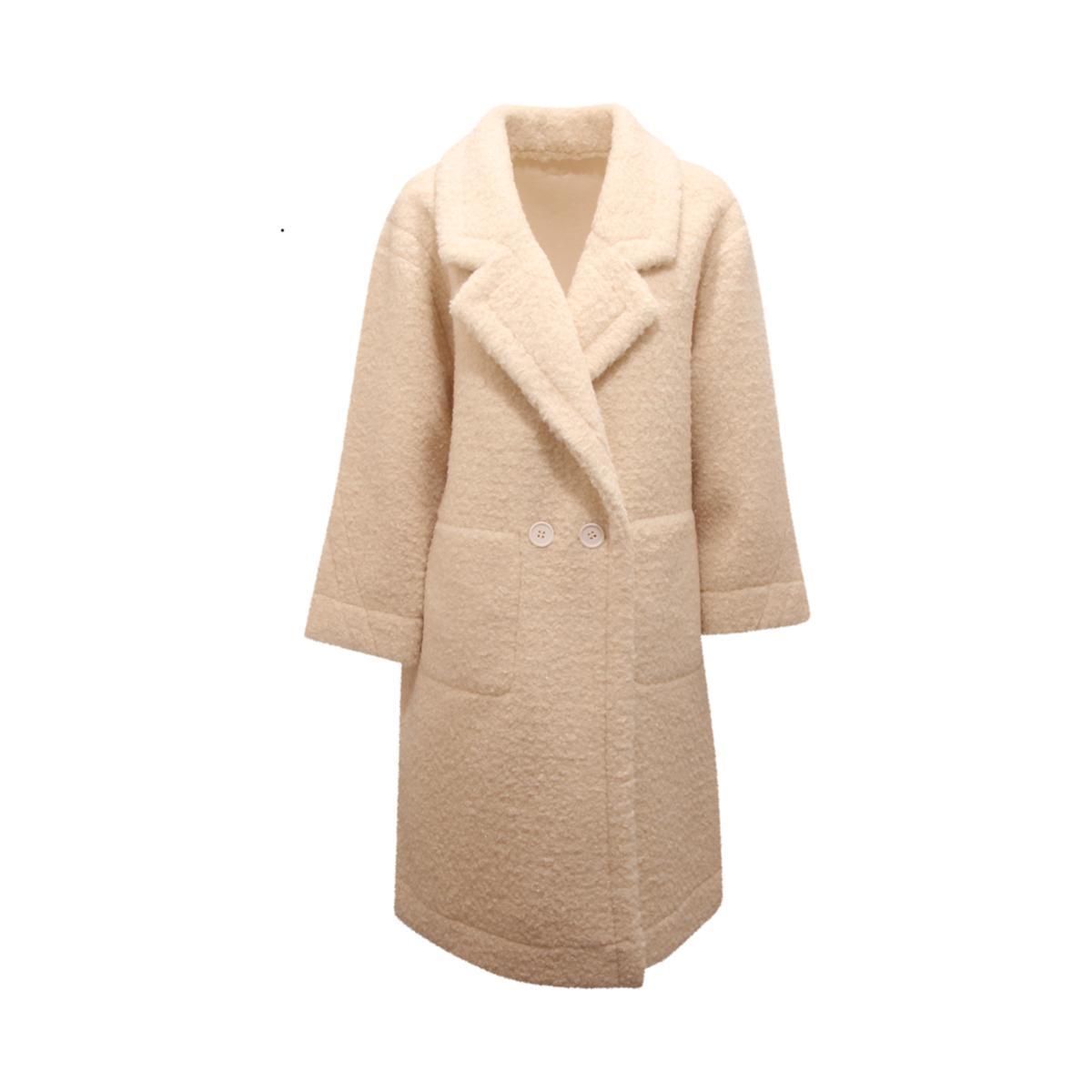 P4228 CAPPOTTO TEDDY DONNA NO SECRETS WOMAN REVERSIBLE COAT