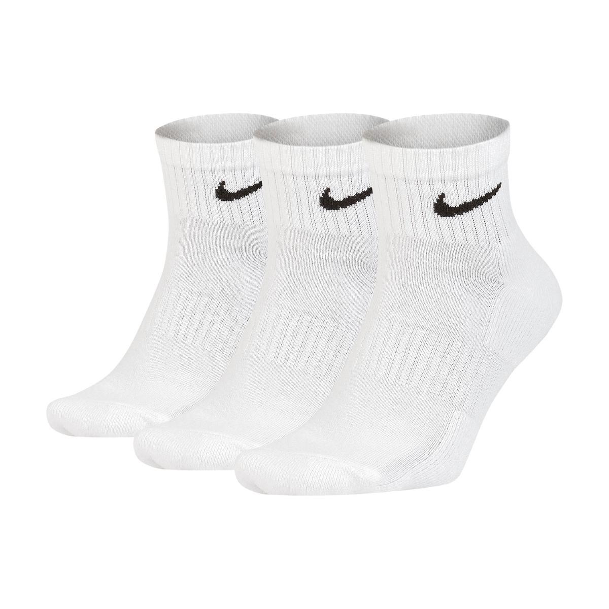 Nike One Quarter Socks 3PPK Value-Bianco