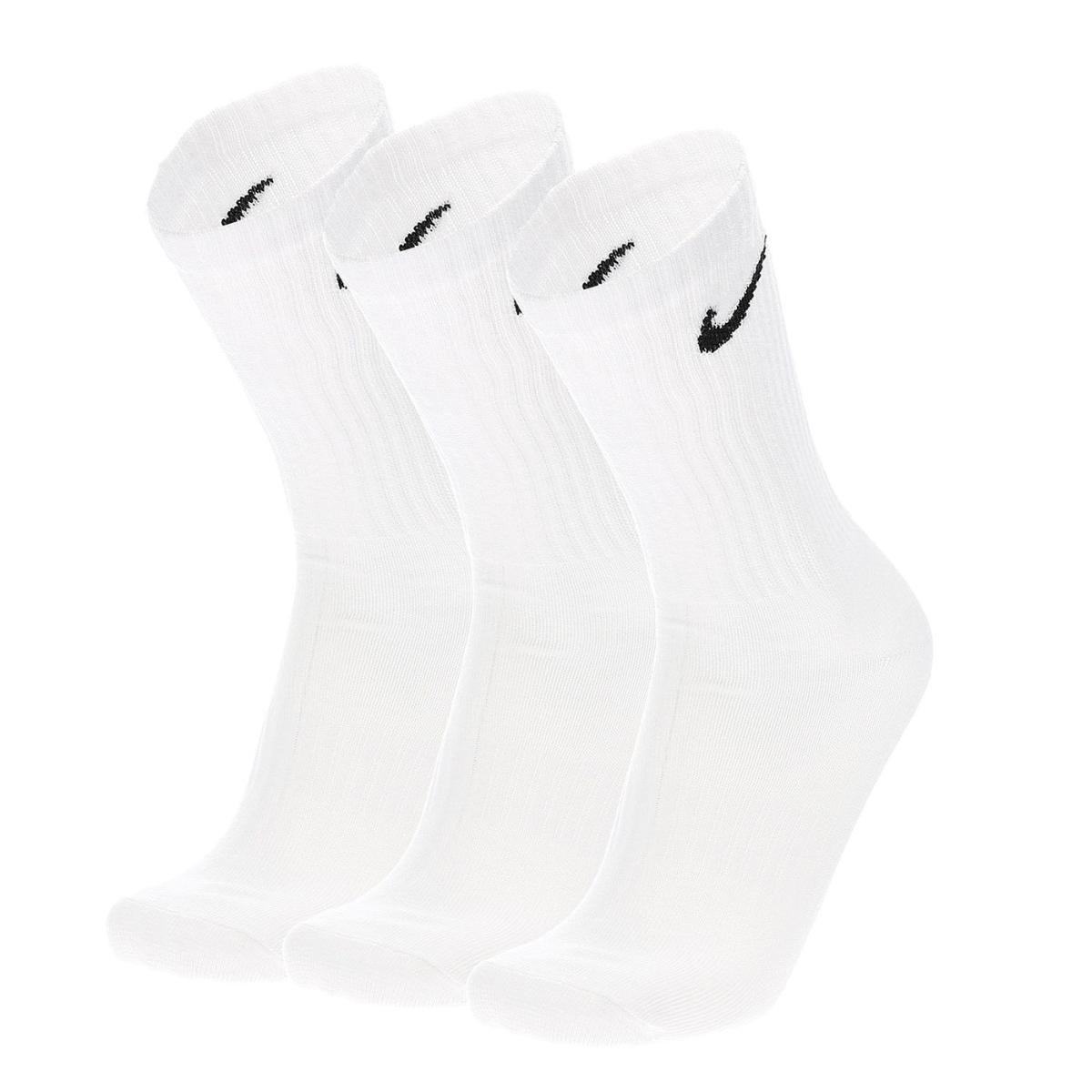 Nike Everyday Lightweight Crew SX7676 - 8 paia di calzini da tennis, colore: Bianco/Nero/Grigio-Bianco