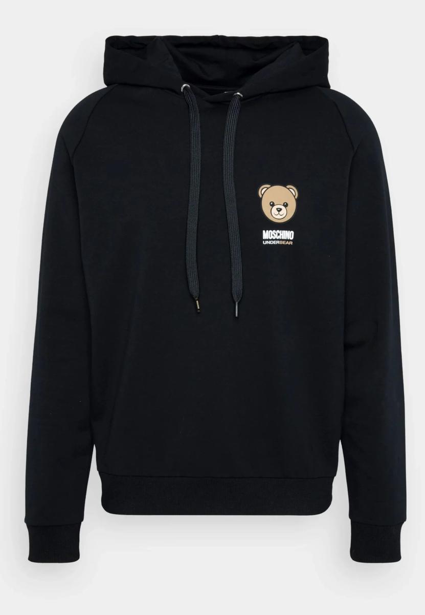 Moschino Felpa con cappuccio con orsetto gommato