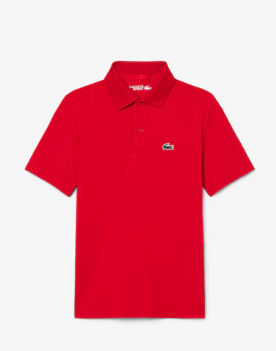 Lacoste Lcb Sport - Polo da ragazzo in silicone coccodrillo (confezione da 1)-Rosso