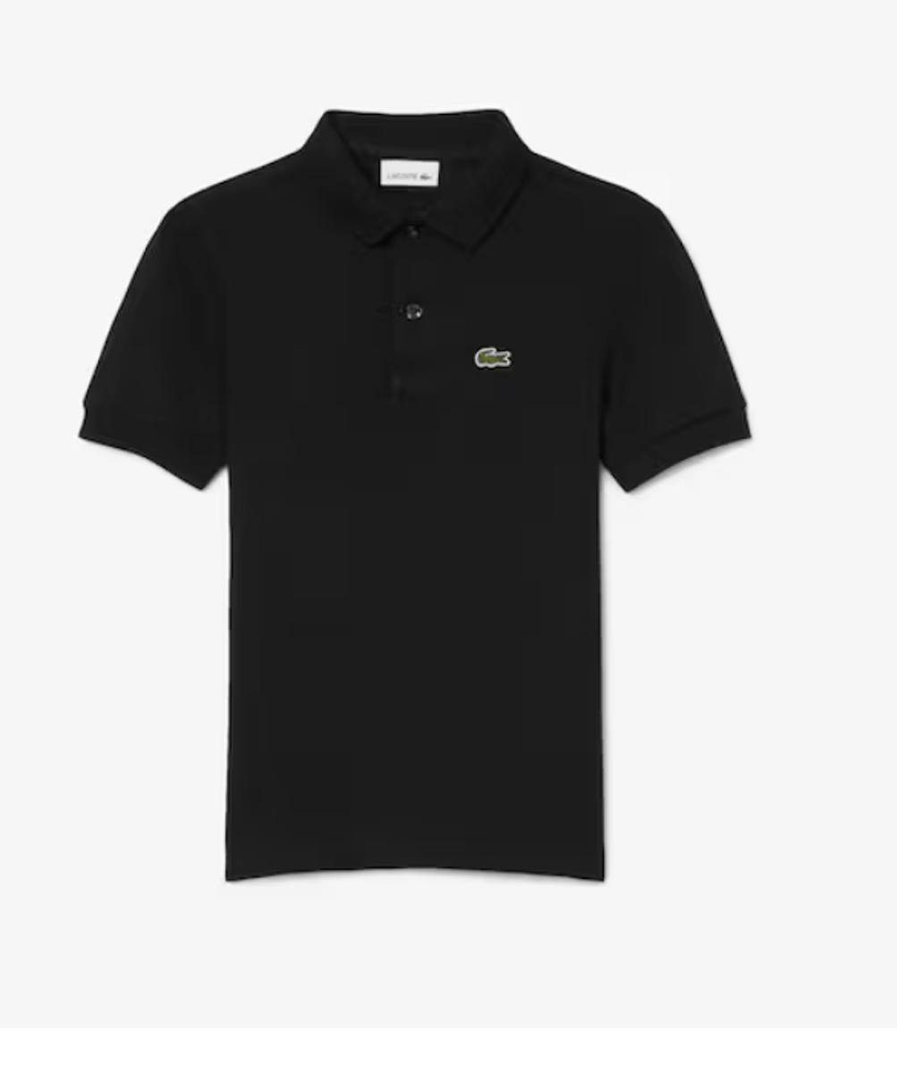 Lacoste Lcb Sport - Polo da ragazzo in silicone coccodrillo (confezione da 1)-Nero