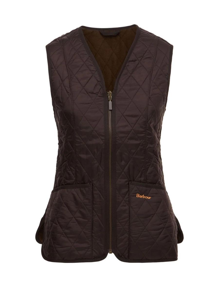 Barbour Gilet senza maniche in pile betty liner br71 marrone-Marrone scuro