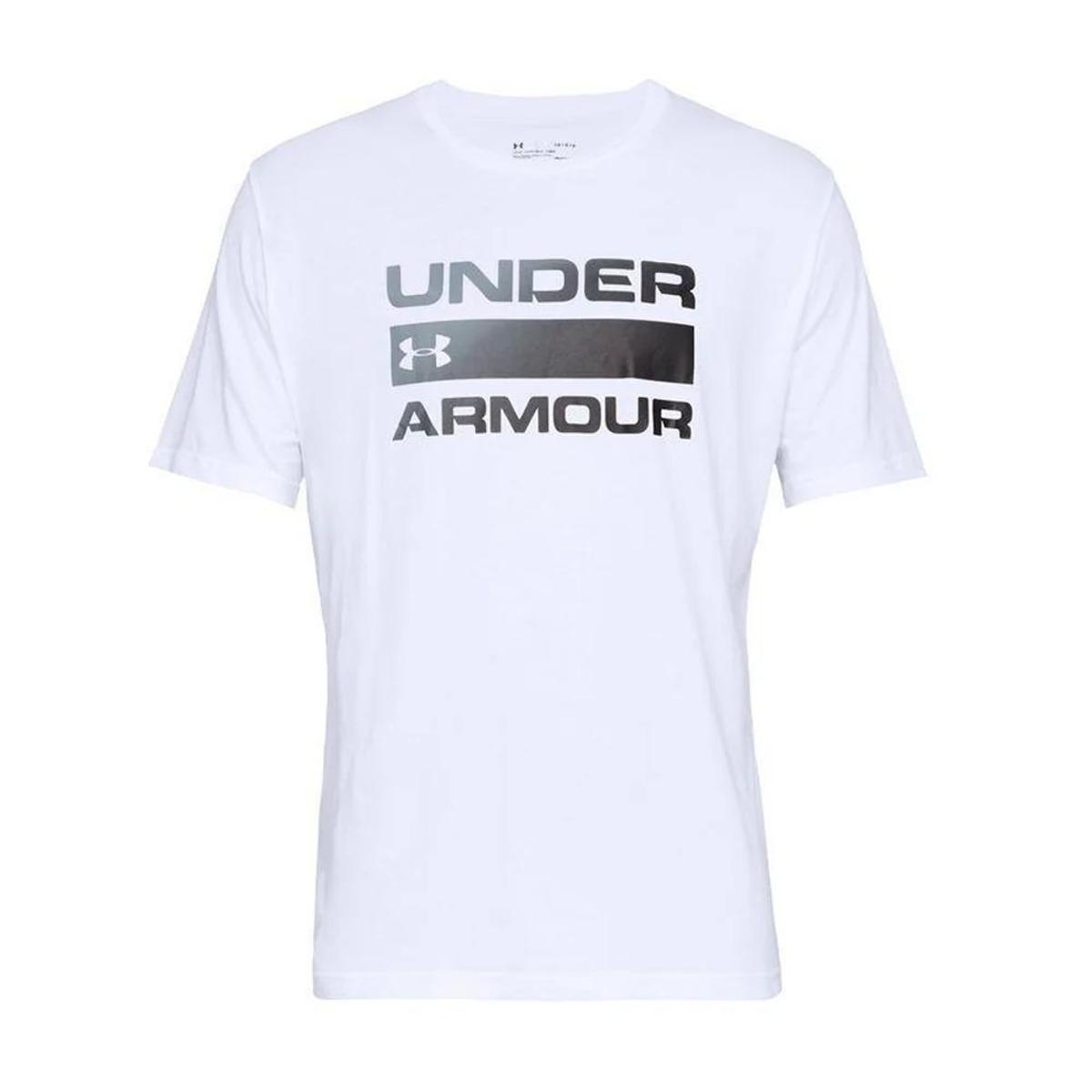 Under Armour UA Team Issue Wordmark SS Maglietta Uomo-Bianco