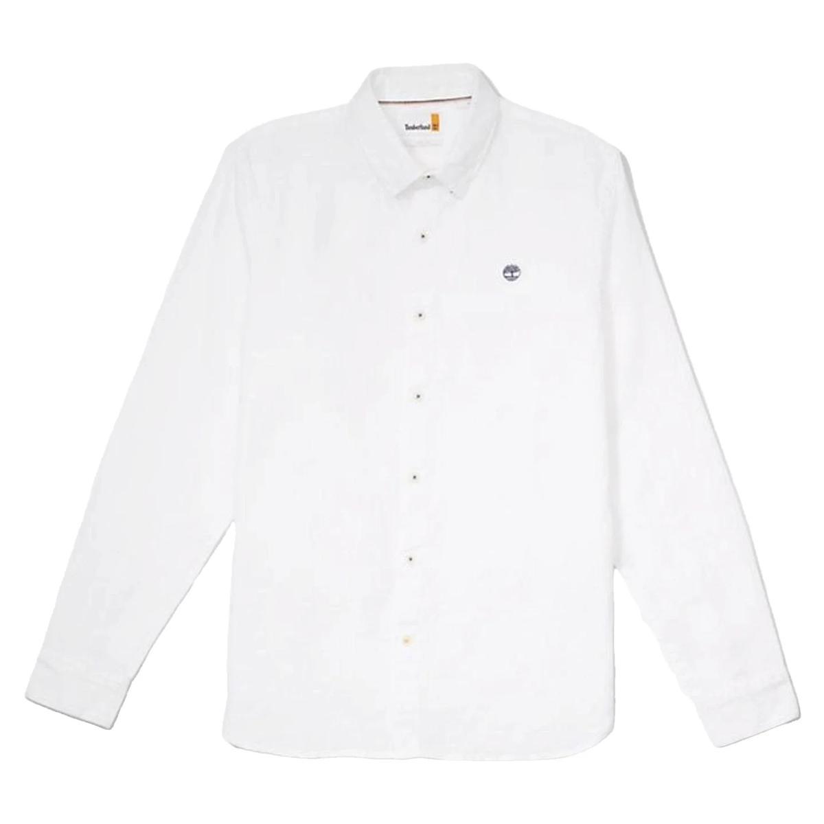 Timberland Camicia Uomo in Lino Mill Brook, Celeste