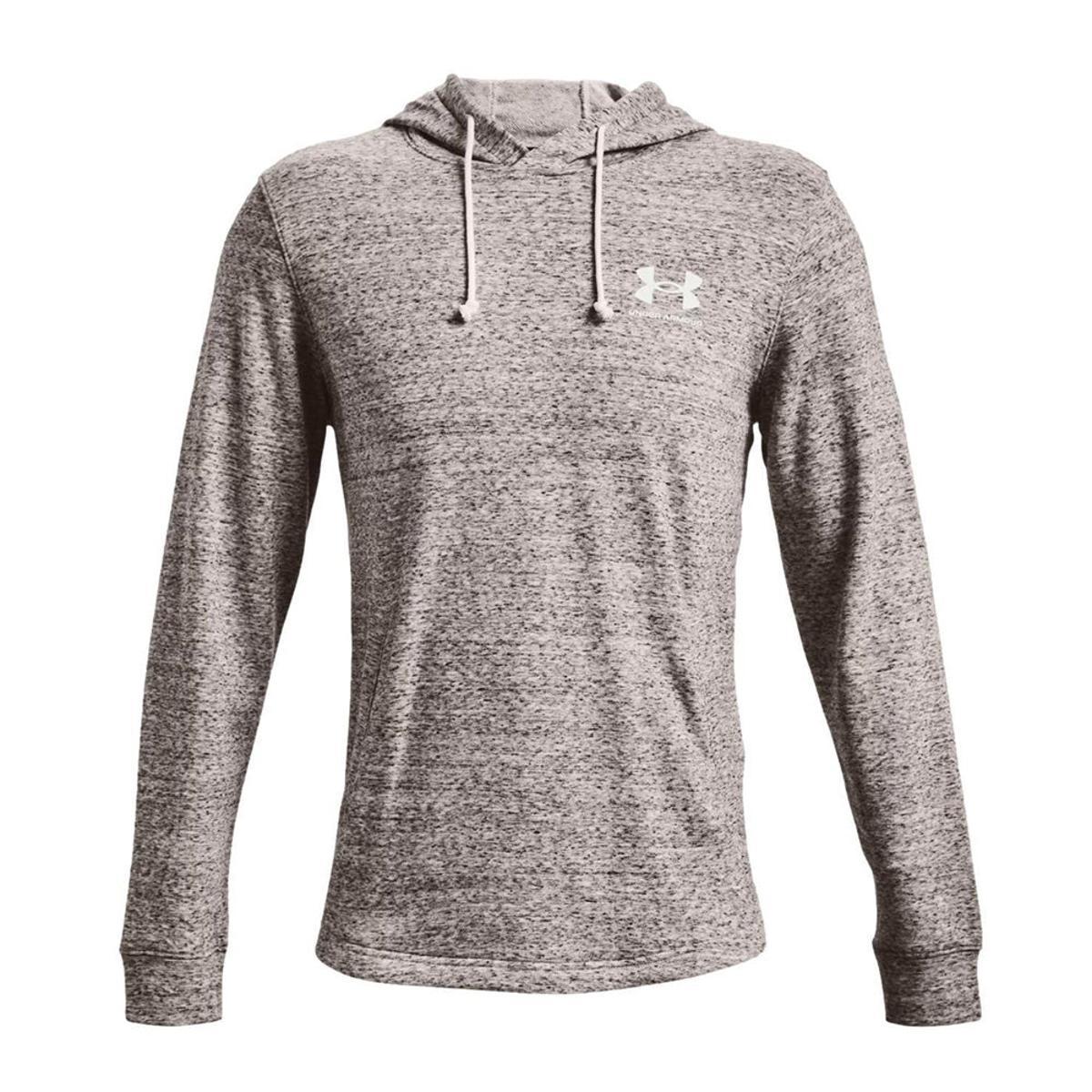Under Armour Rival Terry Hoodie Maglia di Tuta Uomo (Pacco da 1)-Bianco