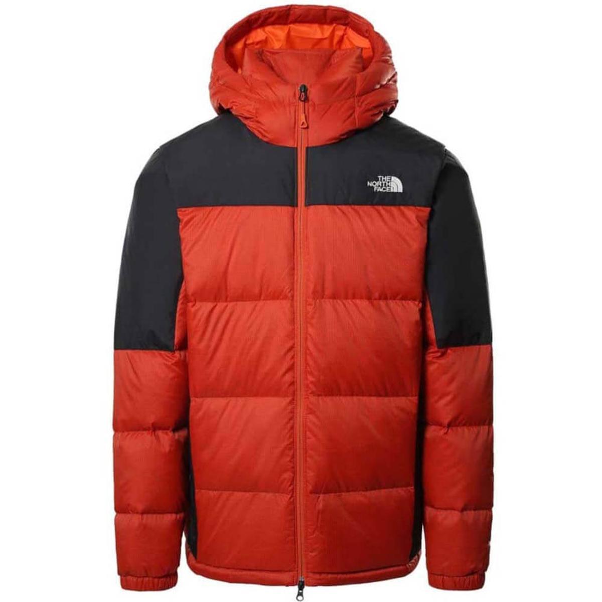 The North Face Diablo Down Hoodie Giacca Uomo (Pacco da 1)-Arancione-NERO