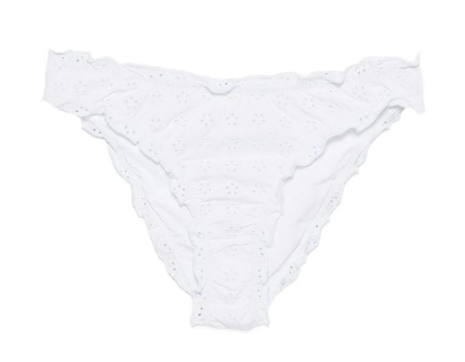 POLO RALPH LAUREN Slip bikini da donna con volant-Bianco