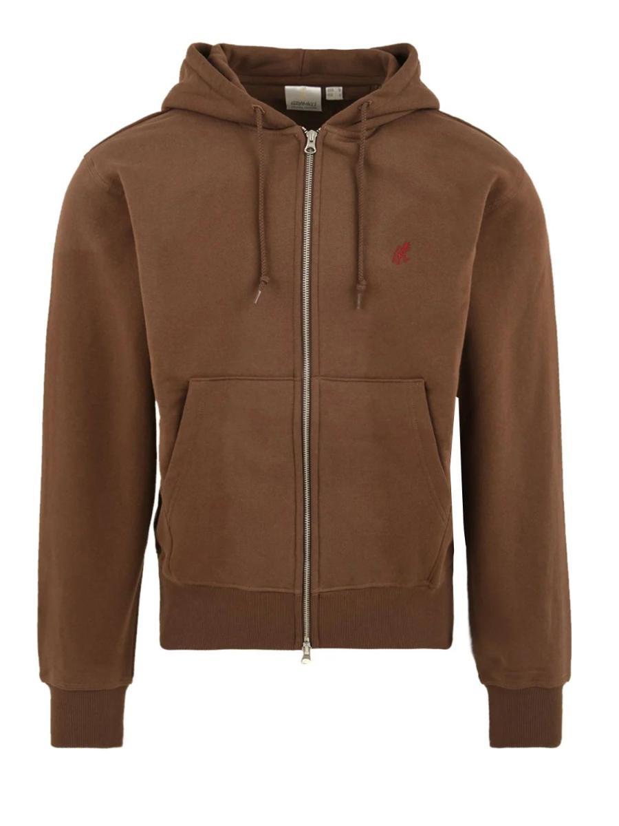 Felpa One Point Zip Hooded GRAMICCI Uomo - Marrone-Marrone