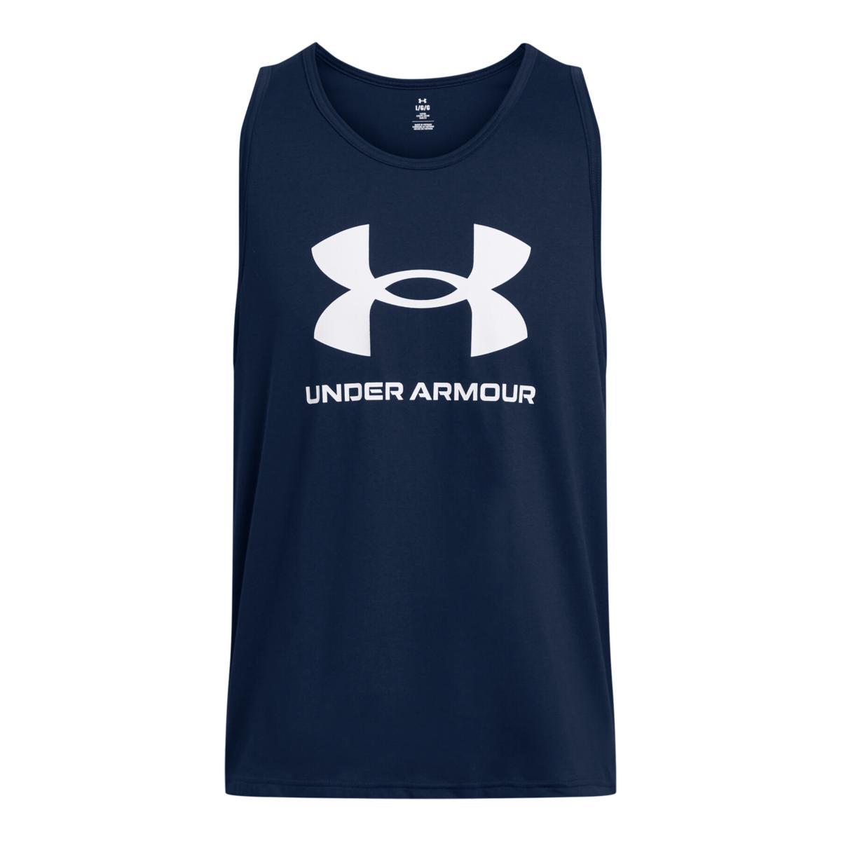 Under Armour Sportstyle Logo Tank T-Shirt Uomo (Pacco da 1)-Blu