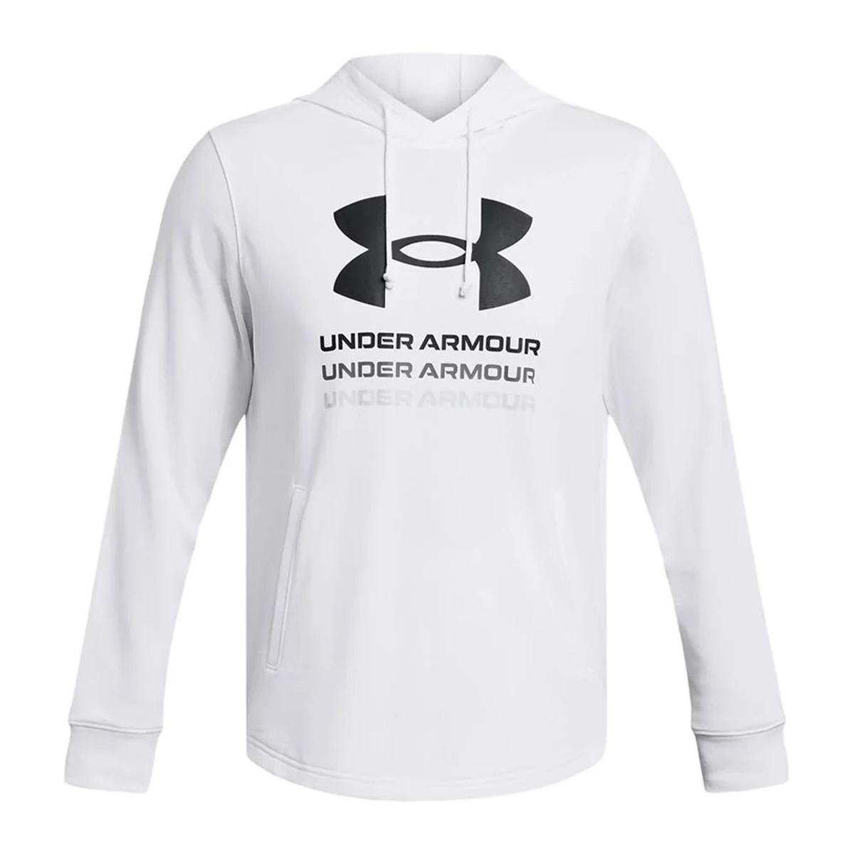 UNDER ARMOUR Felpa Uomo Rival Beige-Bianco