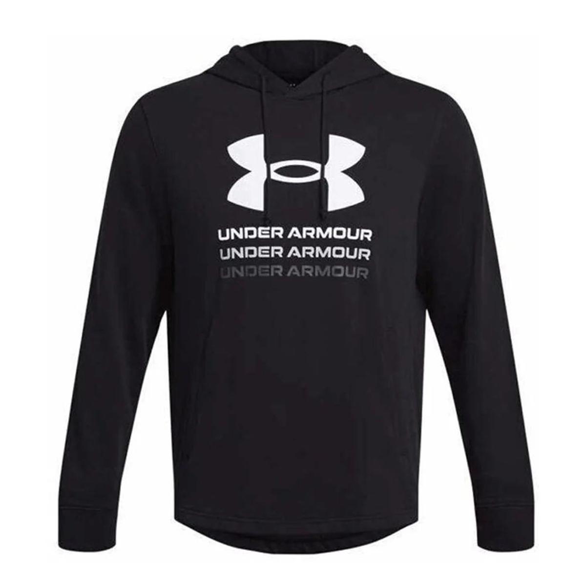 UNDER ARMOUR Felpa Uomo Rival Beige-Nero