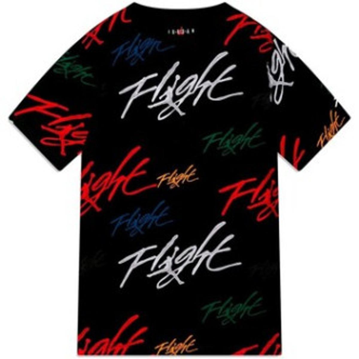 Jordan T-SHIRT RAGAZZO JBD JM PAINTED FLIGHT AOP SS-Nero