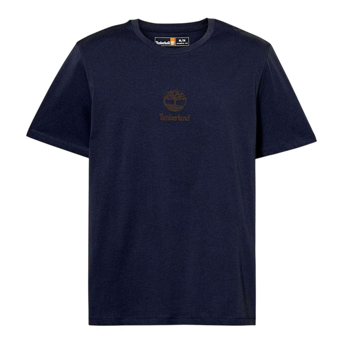 Timberland Print Stack Logo Short Navy, Maglietta Uomo