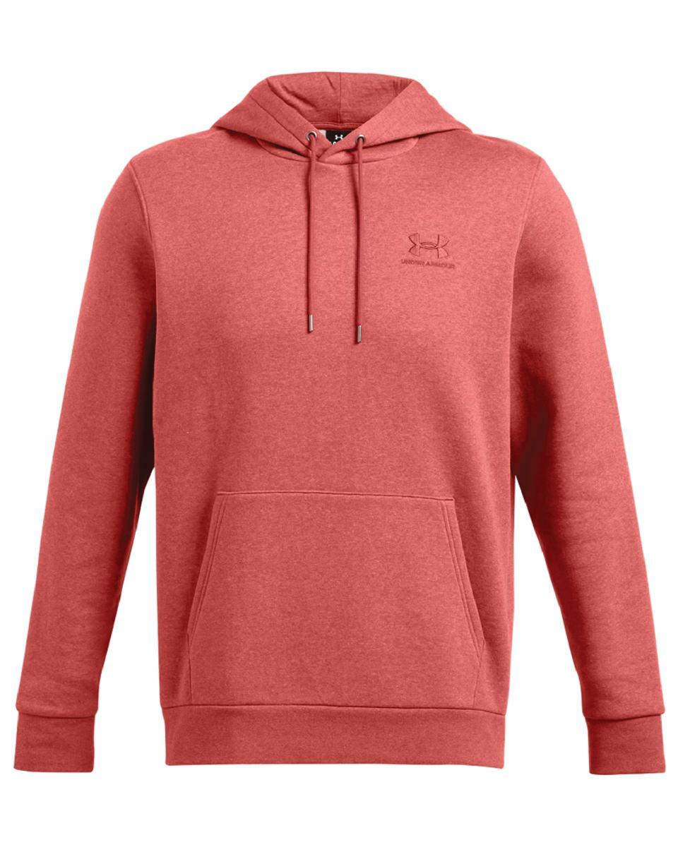 Under Armour Felpa con Cappuccio da Uomo UA Essential Top in Pile Uomo-Rosso