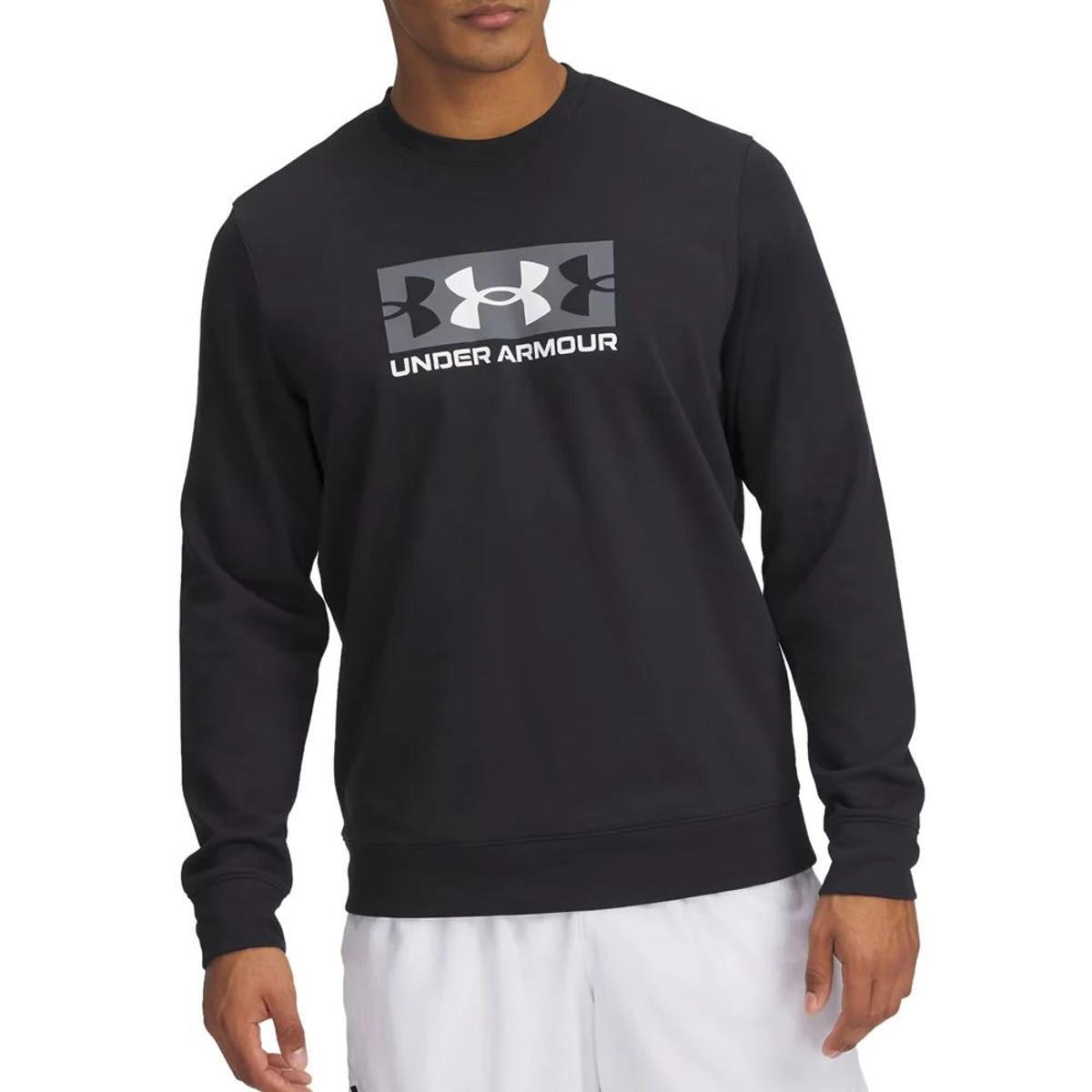 Under Armour Rival Terry Logo Crew Maglia di Tuta Uomo-Nero