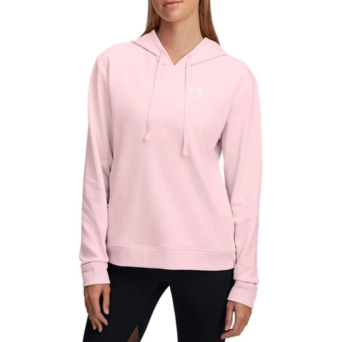 Under Armour UA Rival Terry Hoodie Camicia Donna-Rosa