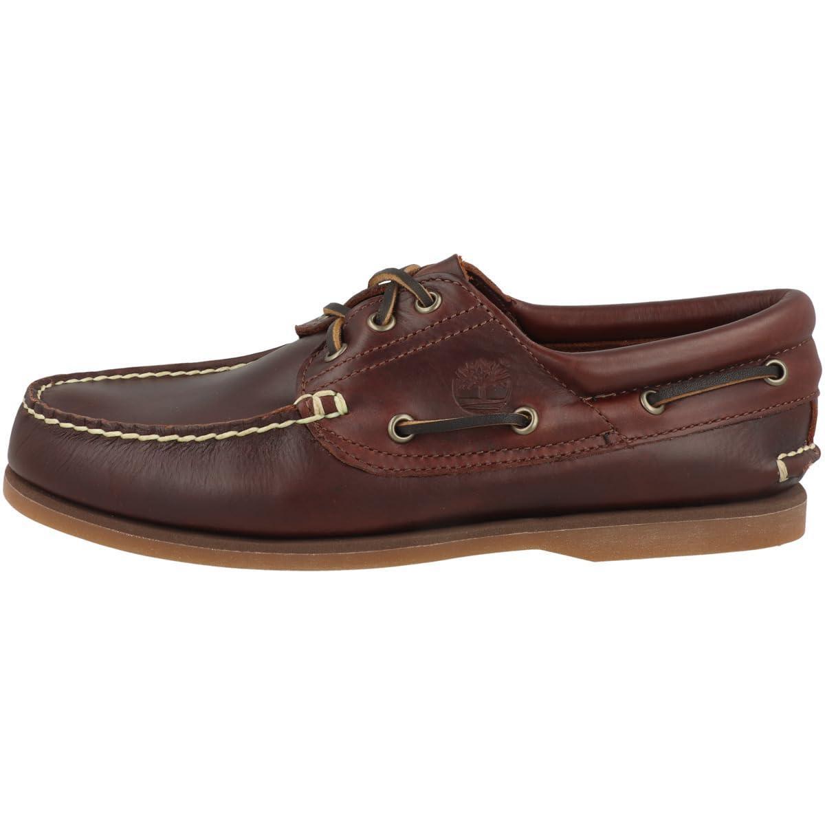 Timberland Mocassini Classic Boat 3 Eye Padded Collar Codice TB176015214 Marrone