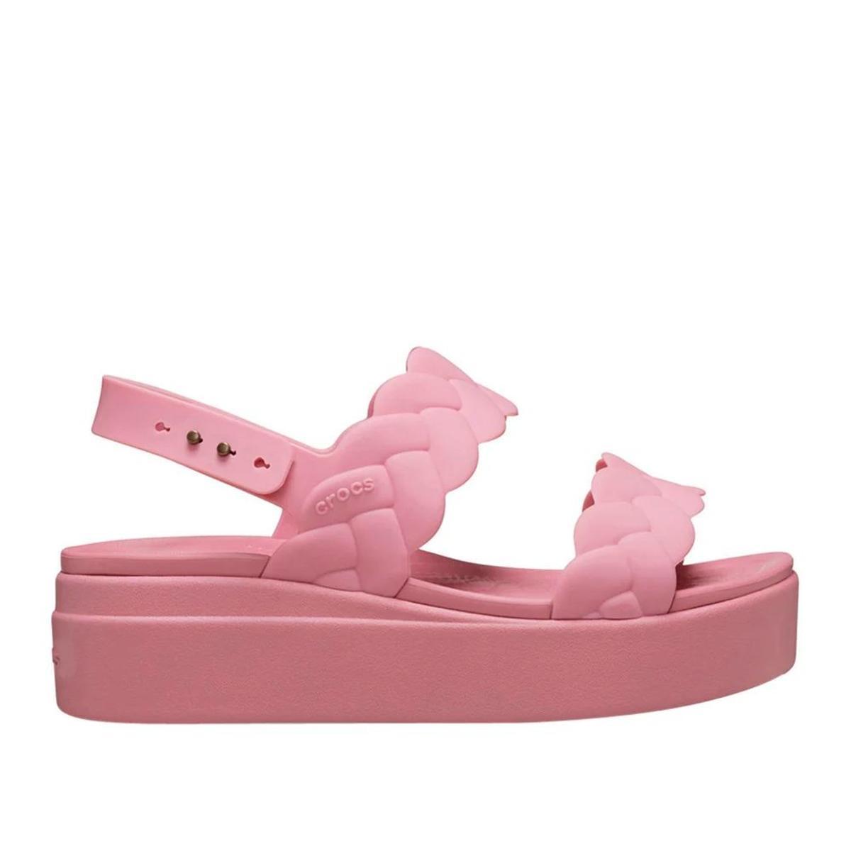 Crocs Brooklyn Sandali da Donna con zeppa bassa-Rosa