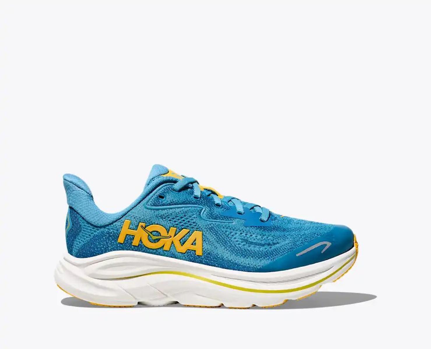 HOKA Clifton 10 Scarpe da Running Junior Ragazzi, Nero - 1168860-BBLC-AZZURRO/BIANCO