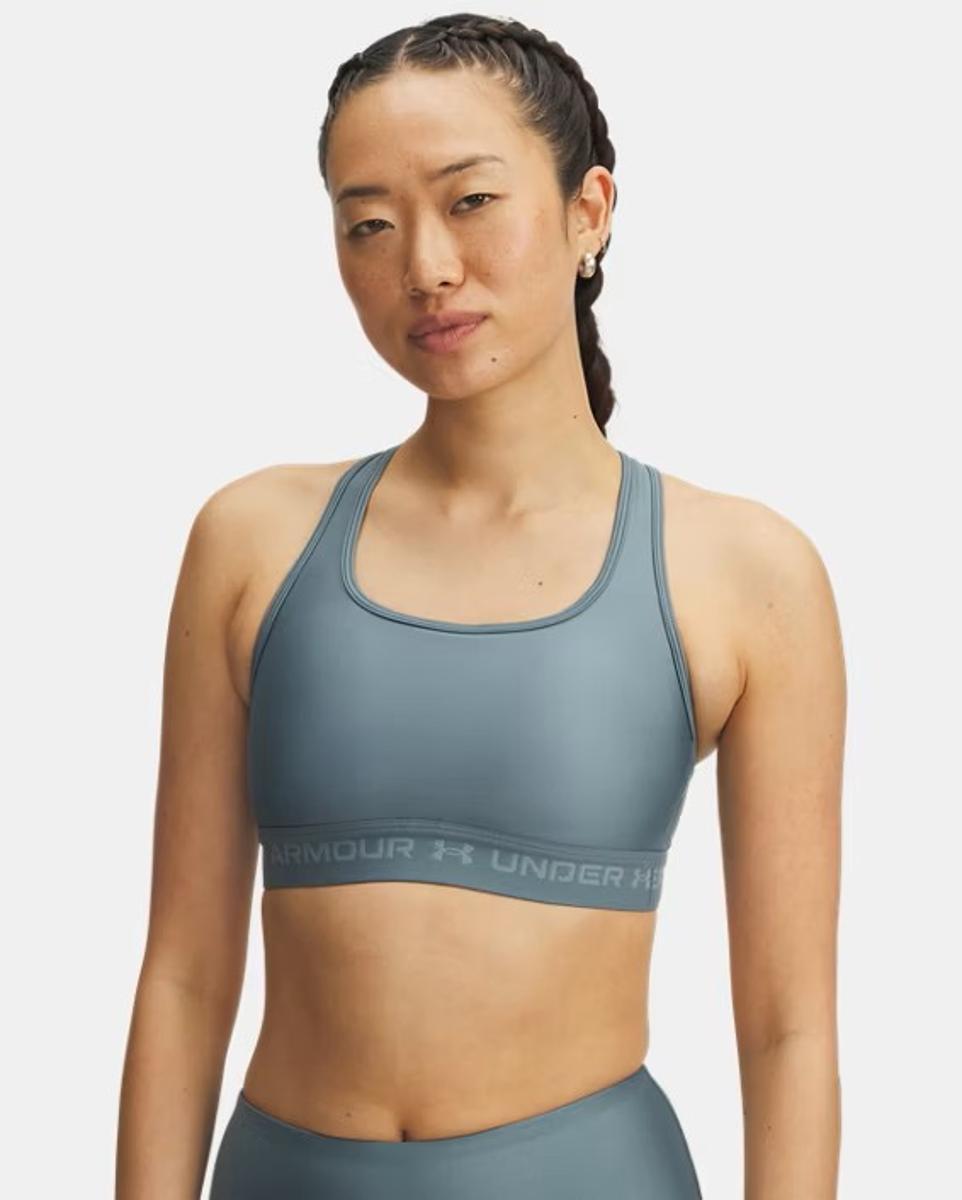 Under Armour Crossback Mid Bra tg. Small 0681 - Shaded Fuchsia Small-Jasper Blue