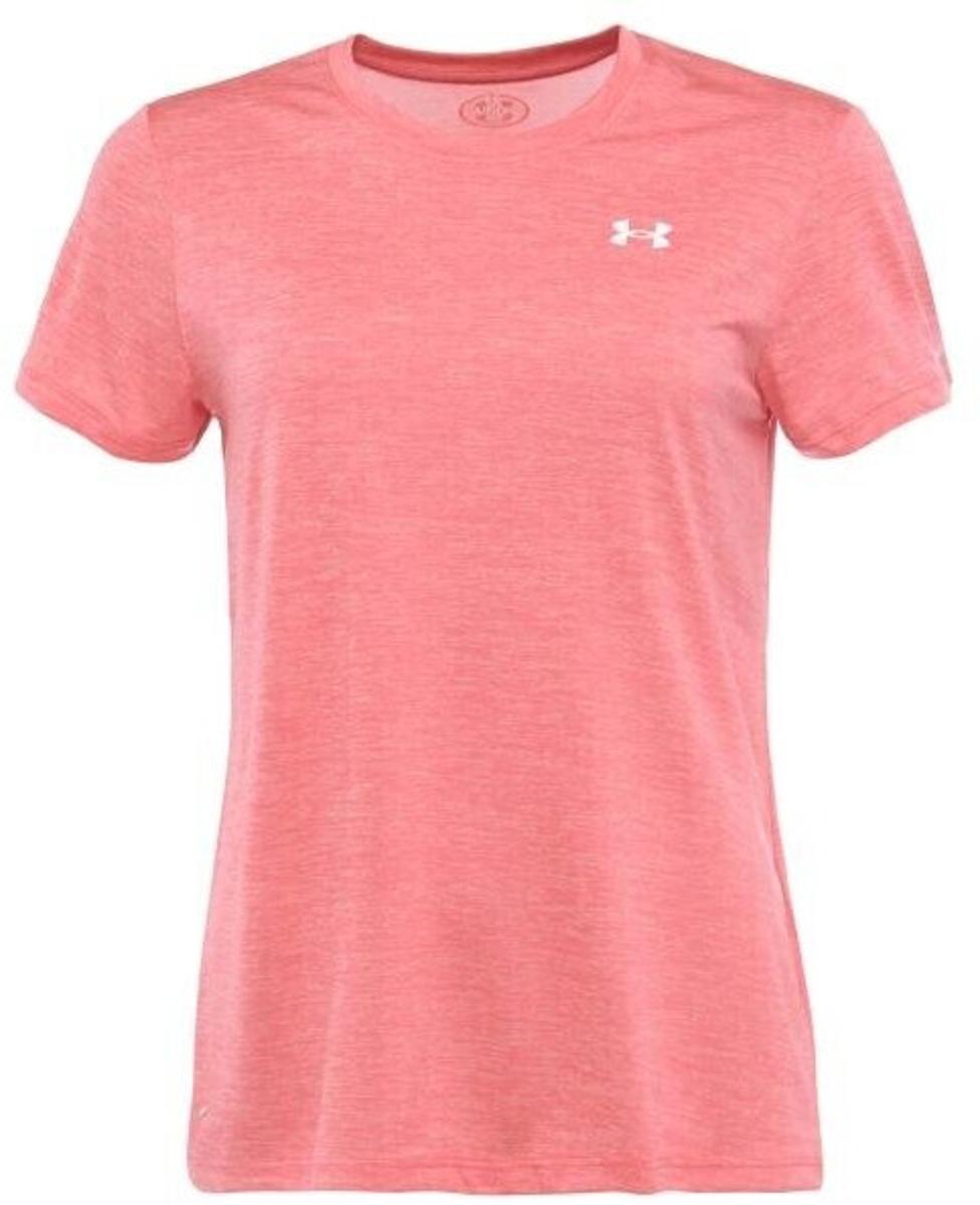 Under Armour Tech Short Sleeve Crew Maglietta Tecnica a Maniche Corte Donna-Rosa