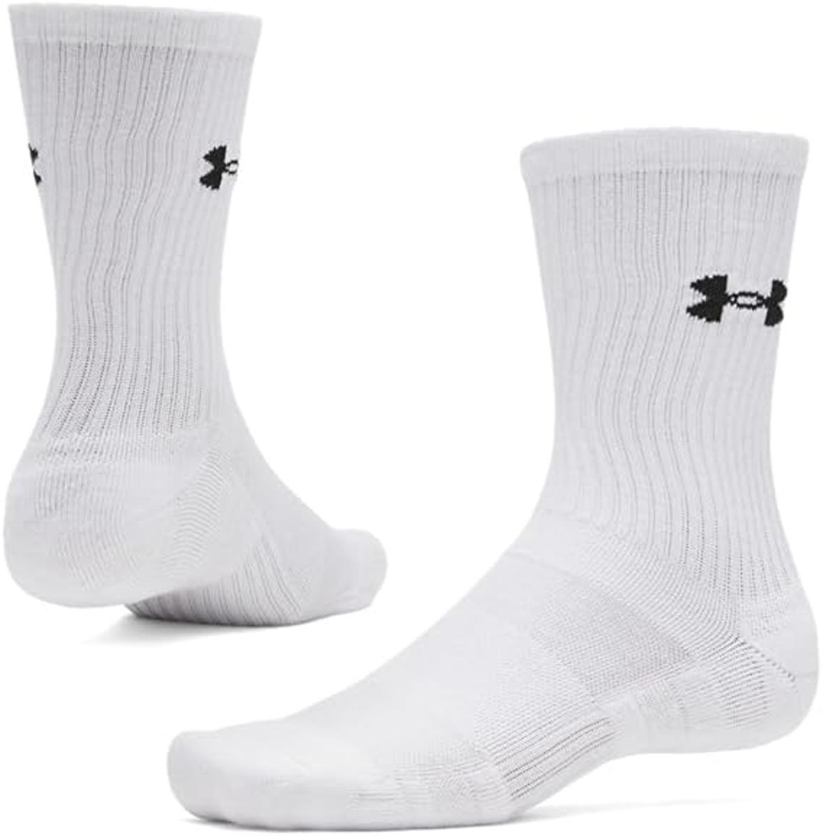 UA PERFORMANCE COTTON 3P CRW-WHITE