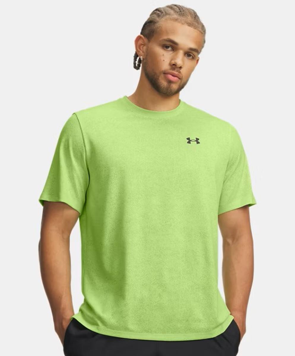 Under Armour Tech Tee Pixelate Men, Size XX-Large 0402 - Blue Atlantis XX-Large-Lime