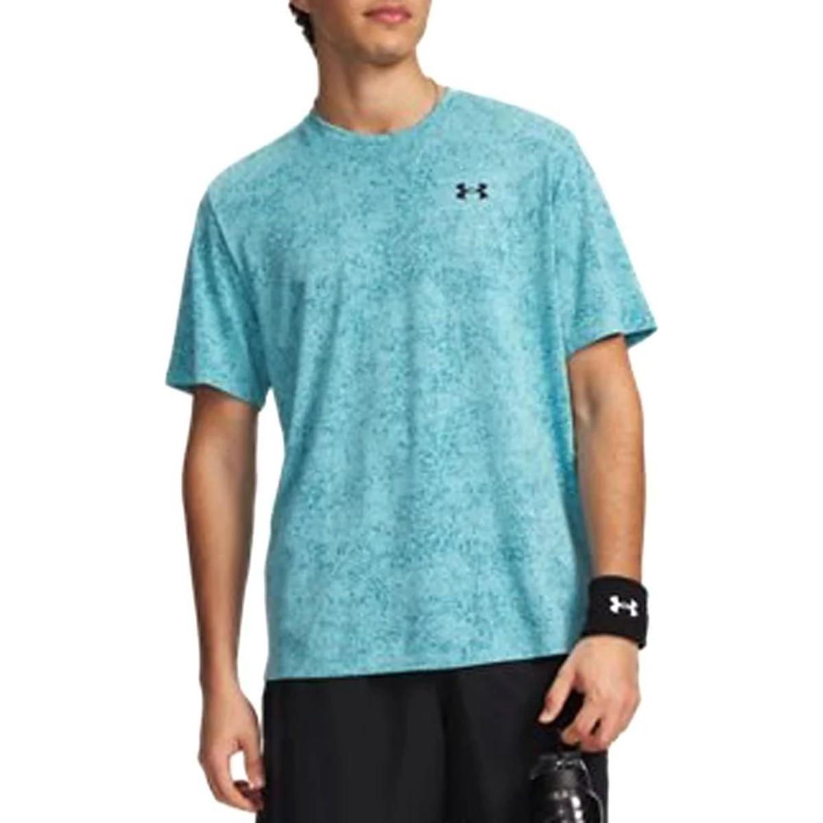 Under Armour Tech Tee Pixelate Men, Size XX-Large 0402 - Blue Atlantis XX-Large-Celeste