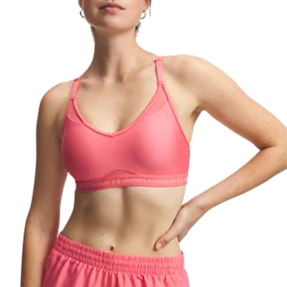 Under Armour Crossback Low Bra Women, Size Large 0538 - Transparent Large-Rosa