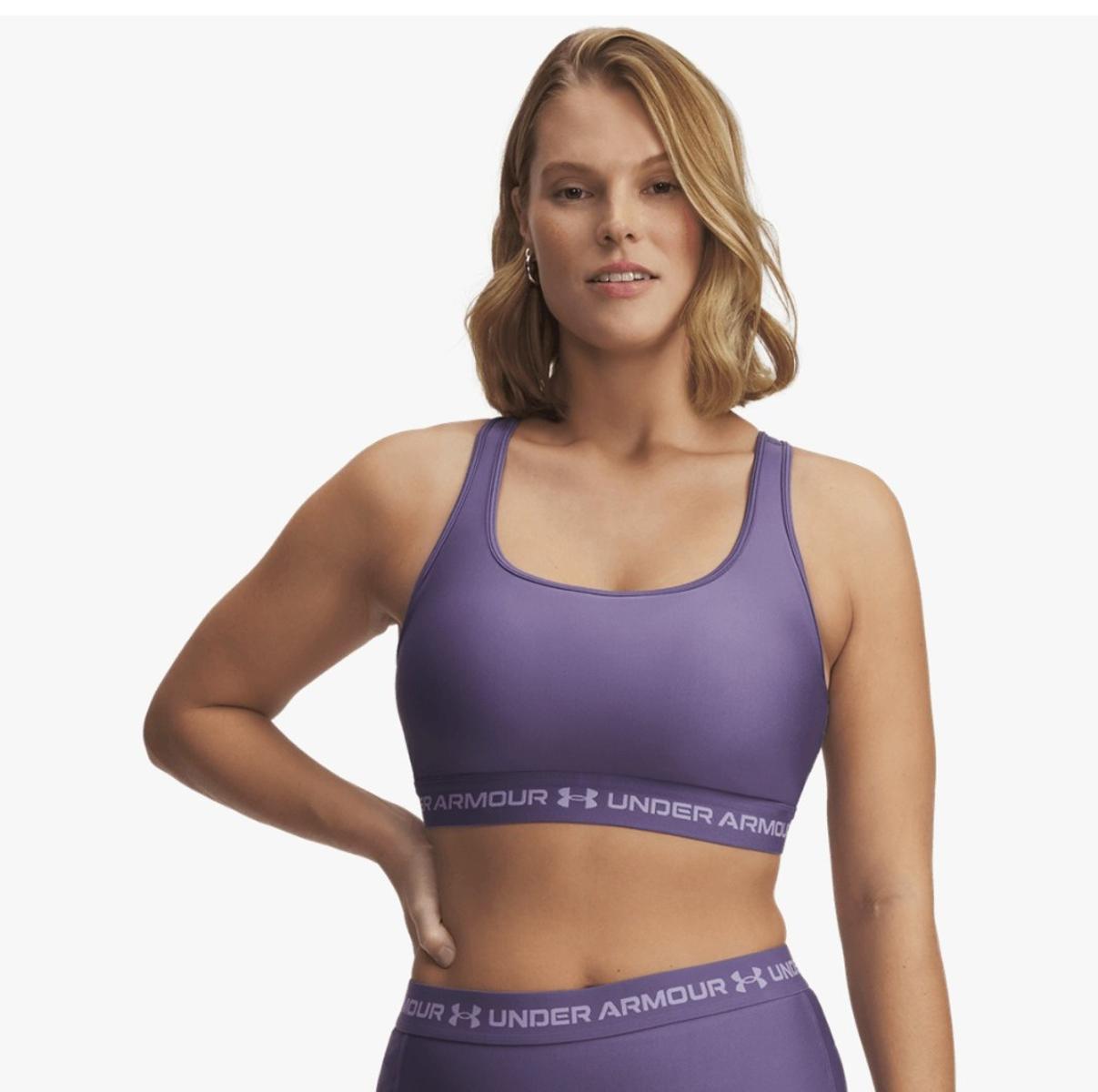 Under Armour Crossback Mid Bra tg. Small 0681 - Shaded Fuchsia Small-Glicine