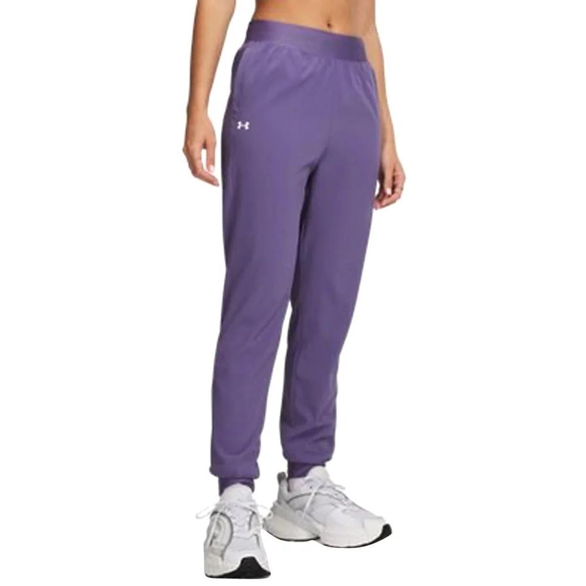 Under Armour - Rival Hi Rise Woven Pants, Pantaloni da Tuta Donna-Viola