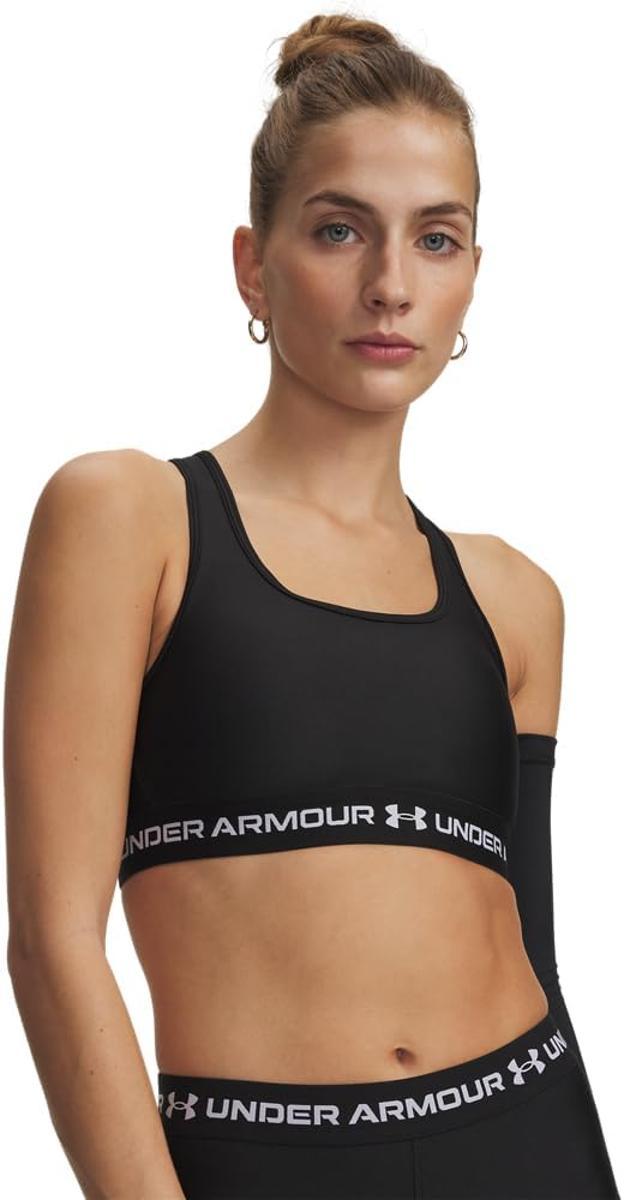 Under Armour Crossback Mid Bra tg. Small 0681 - Shaded Fuchsia Small-BLACK