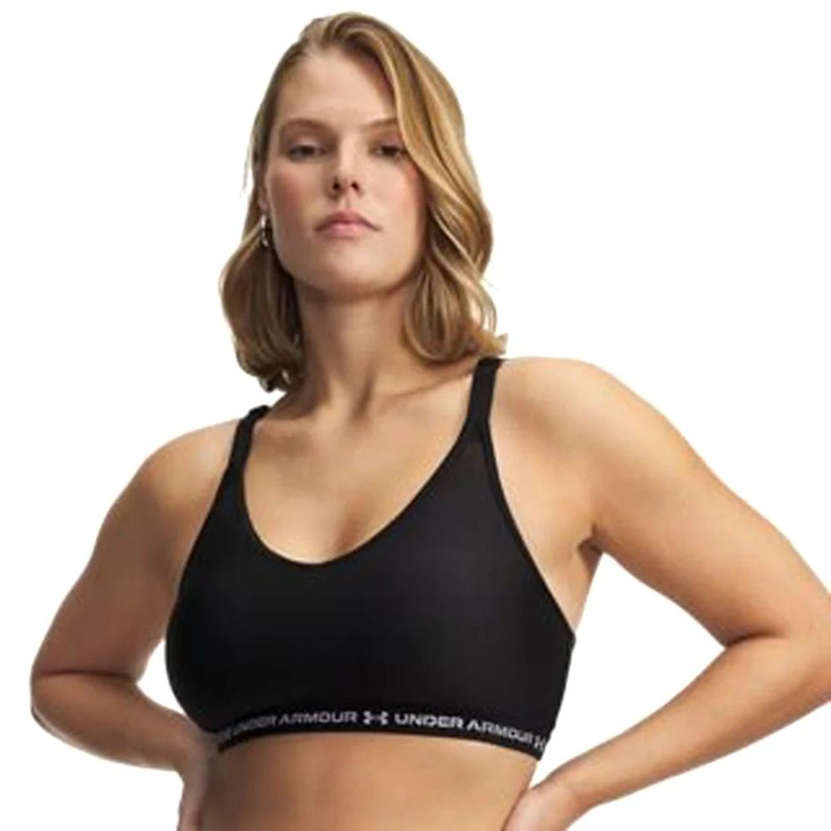 Under Armour Crossback Low Bra Women, Size Large 0538 - Transparent Large-Nero