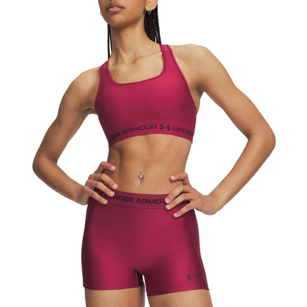Under Armour Crossback Mid Bra 0526 - Purple Echo Large-Rosso